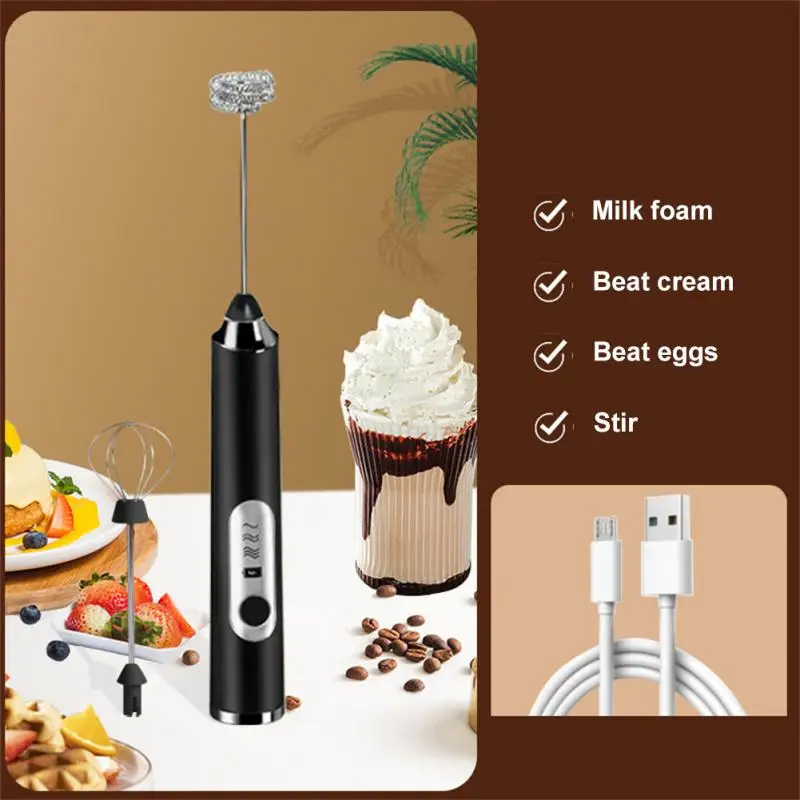 Mini Drink Foamer Portable Electric Milk Frother For Coffee Cappuccino Cream Egg Milk Froth Whisk Tool Accessorie With Usb 4