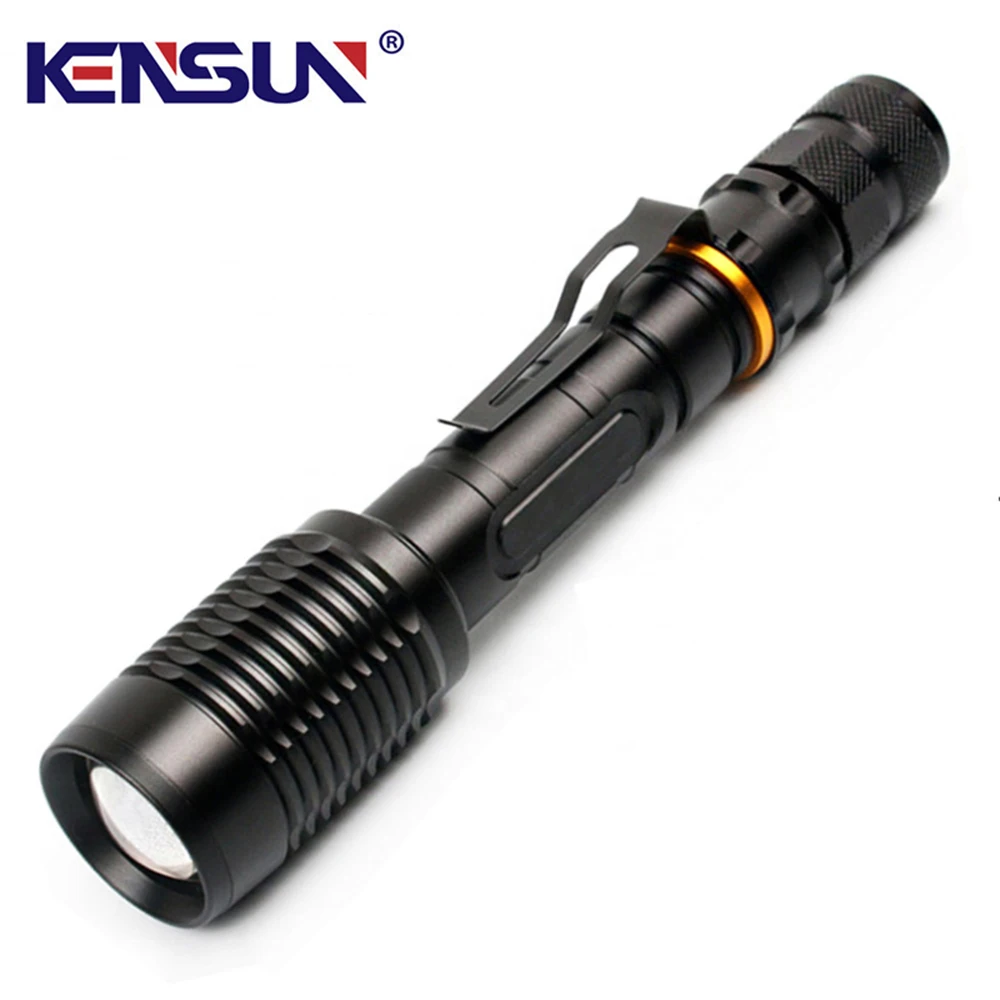 

Strong Light LED Flashlight Powerful T6 Torch Self-defense Rotating Zoom Patrol Lamp Waterproof Outdoor Bright Pen Clip Lantern