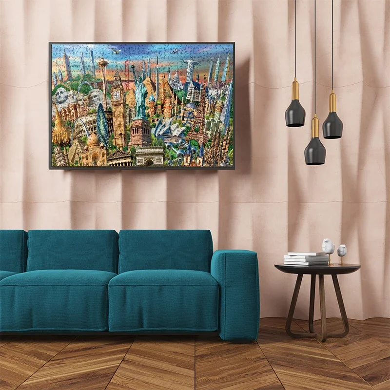 1500ピース ジグソーパズル All the World's a Stage 80*60cm Adult 1500pcs Paper Jigsaw Puzzle The World's Famous
