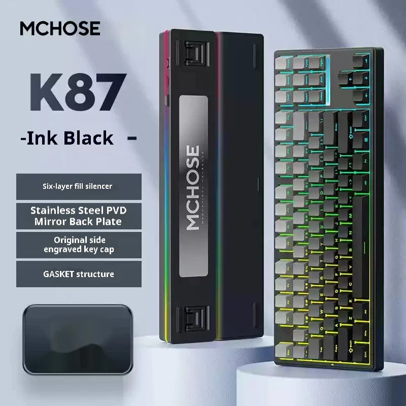 MCHOSE K87 メカニカルキーボード 6 層音響最適化充填材