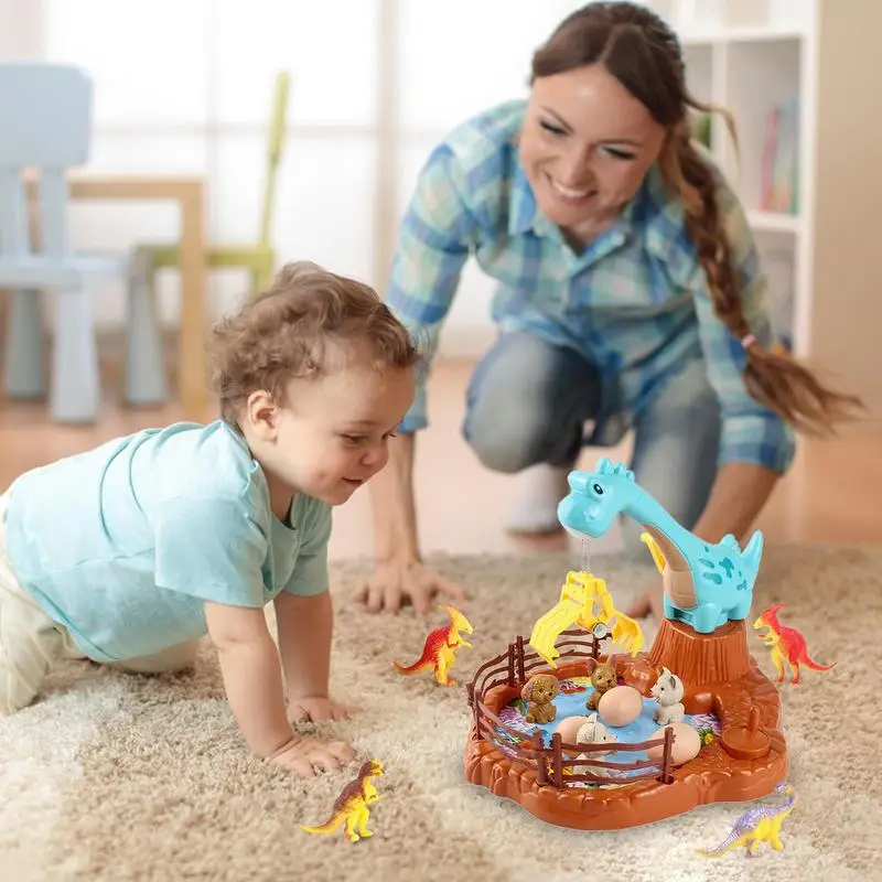 Mini Claw Machine Dinosaur Grabbing Game Cartoon Claw Catch Fishing Toy Crane Machines Funny Board Games For Kids Christmas Gift