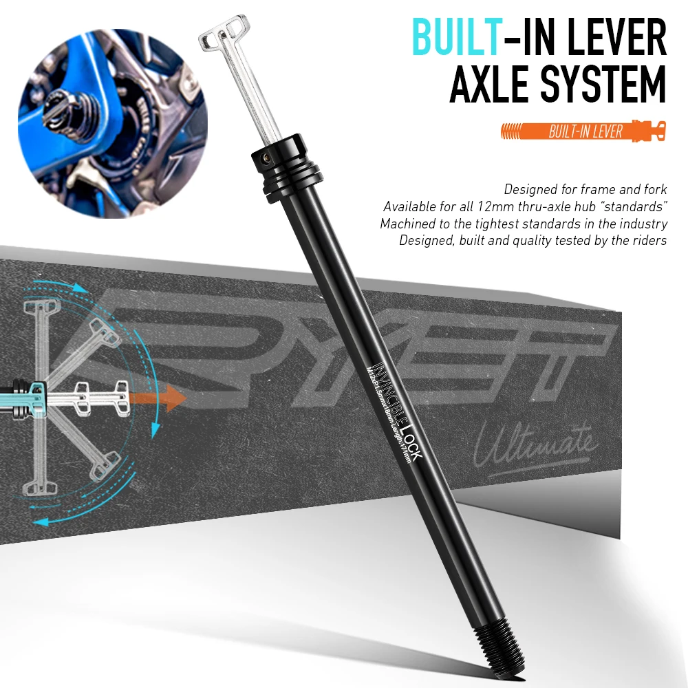 Axis Hub Rebuild RYET Road Bike Shaft 12mm Built-In Lever MTB Disc Brake Thru axle ...