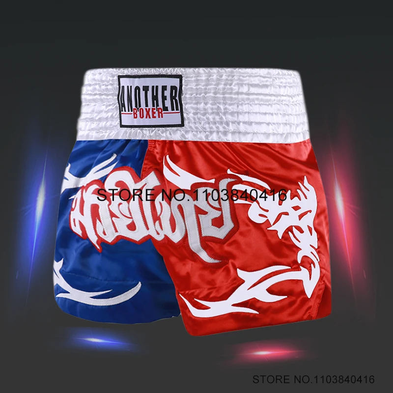 Muay Thai Shorts Stylish Embroidery Boxing Pants Men's Women's Kids Martial Arts MMA Clothing Cage Fighting Kickboxing Shorts