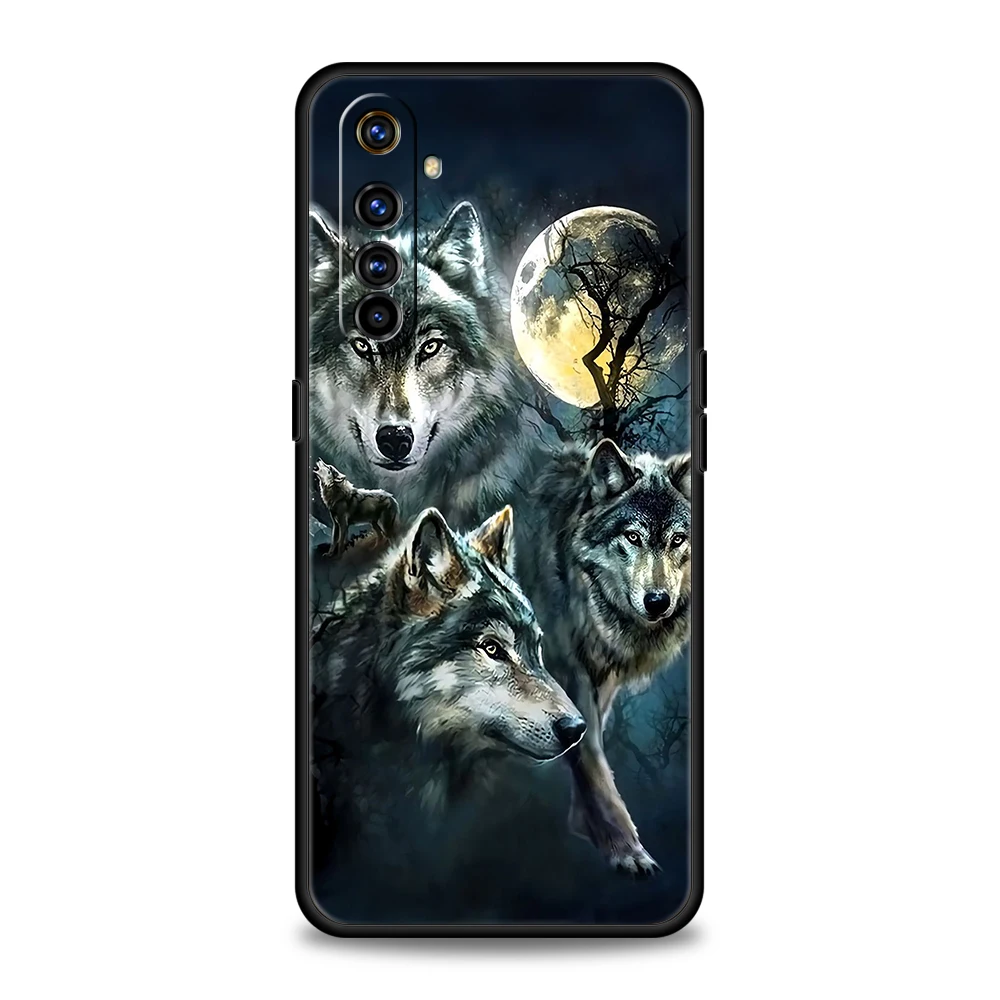 Moon Roaring Wolf Silicone Phone Case Cover