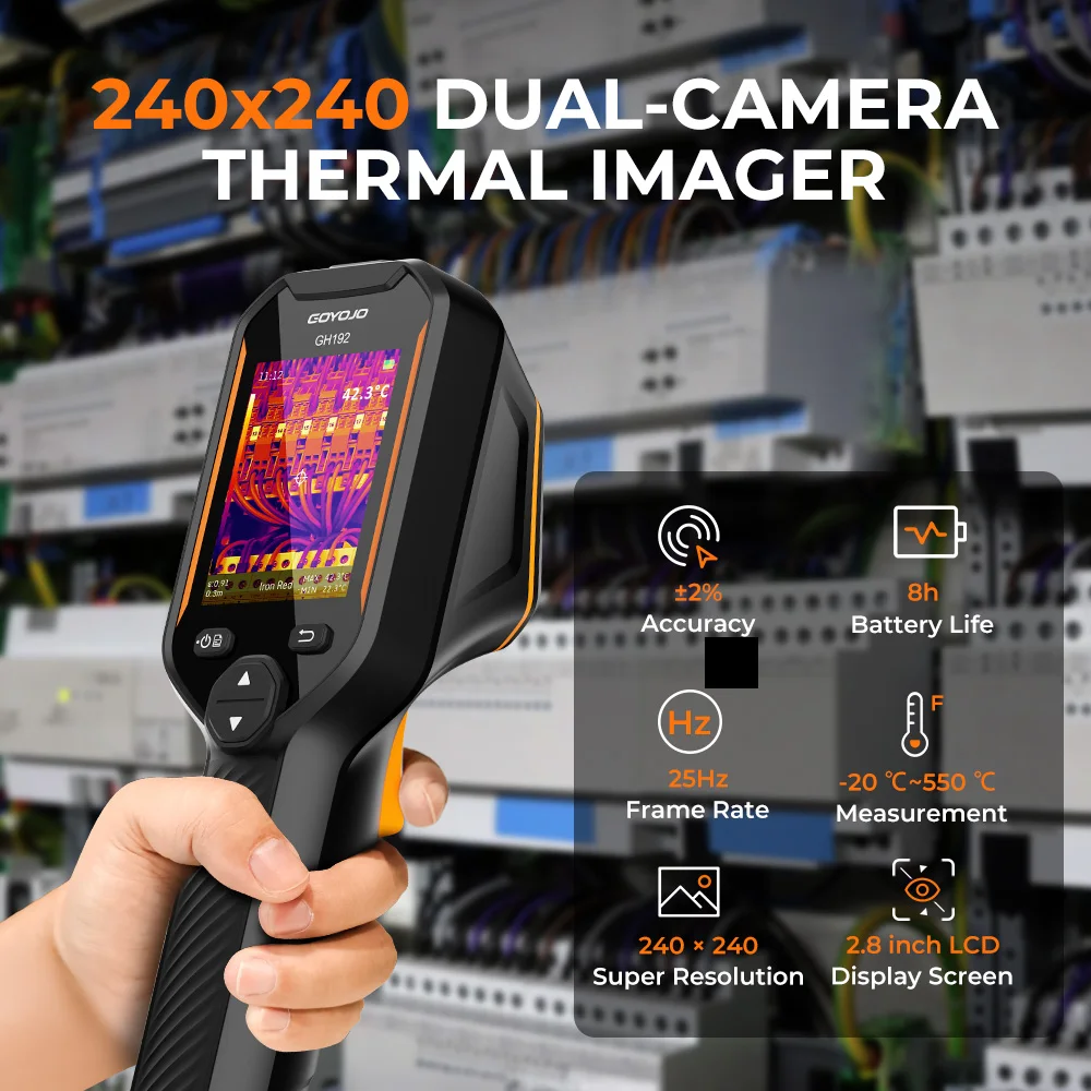 GH192 Thermal Camera with Visual Camera, 240x240 Super Resolution Thermal Imagin