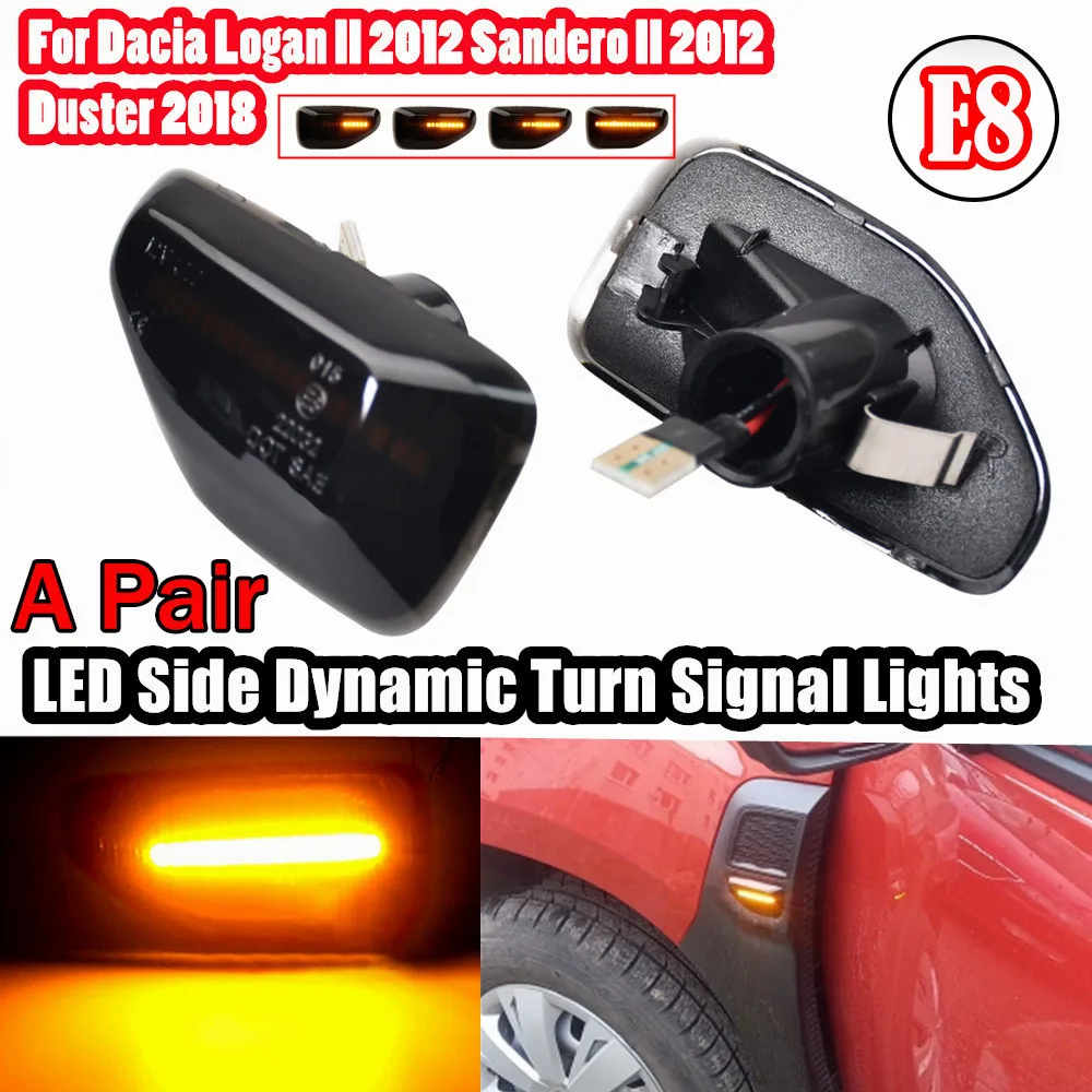 2Pcs LED ̳ ̵ Ŀ Ʈ ַο  ñ׳    Dacia Logan 2 Sandero 2 Duster 2 Renault Stepway