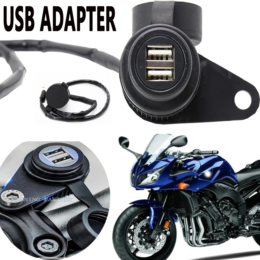 

NEW Motorcycle 12V DV Double USB Charger Adapter For Yamaha Tracer MT-07 MT-09 SP FZ-09 FZ-07 Tracer XSR 700 900