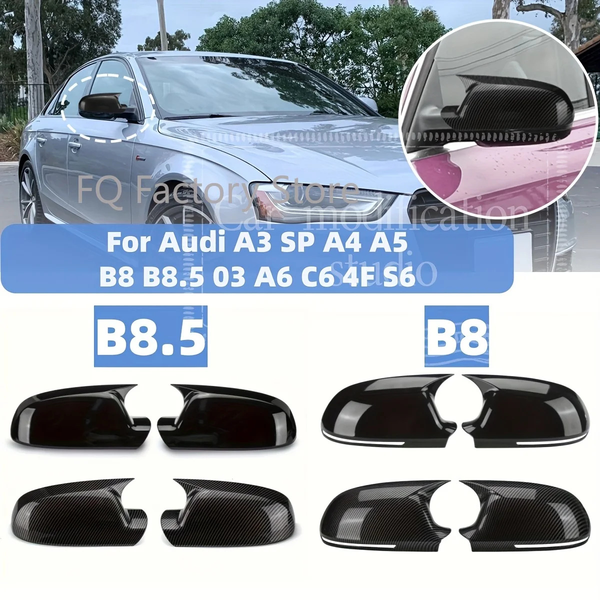 Enhanced Side Wing Mirror Cover - Sleek Add-On Rear View Mirror Cap Cover