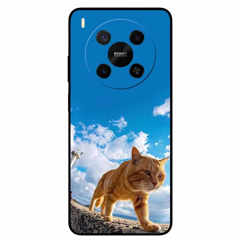 Lion Cat Black Soft Silicone Fashion Phone Case - Protective TPU Coque
