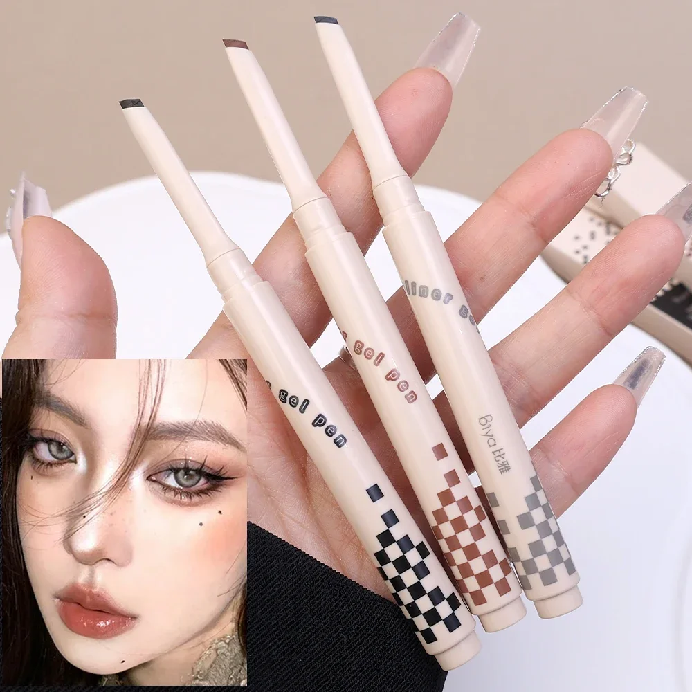 Waterproof Eyeliner Pen Smooth Matte Black Brown Eye Liner Pen Quick-drying Long Lasting Pencil Not Blooming Eye Makeup 4