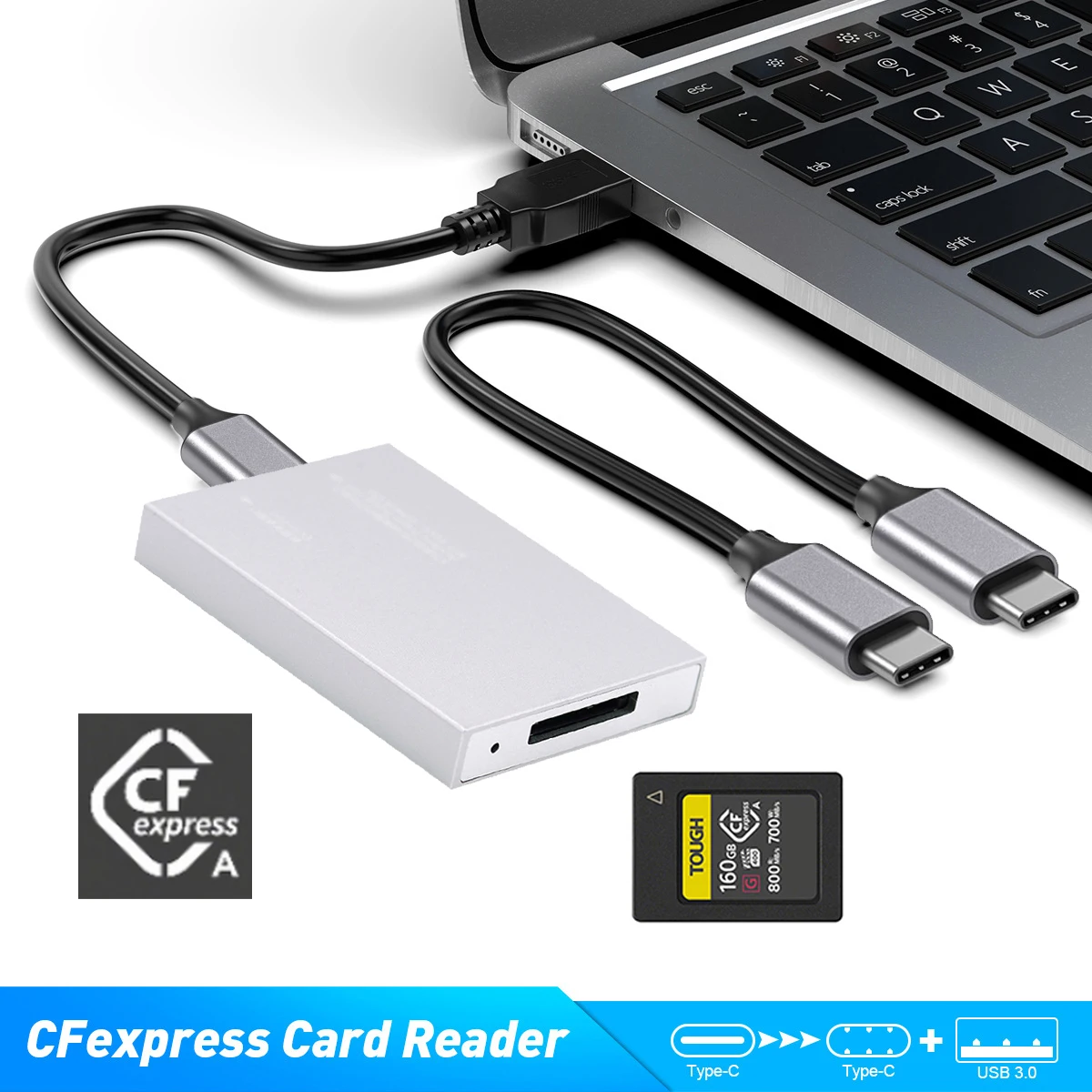

Chenyang CFE Type-A CFE Type-B CF Экспресс удлинитель карт-ридер с USB 3,0 и USB C кабелем для передачи данных