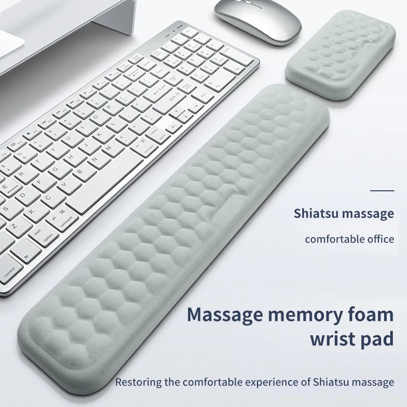 Mousepad Ergonomic Keyboard Mouse Wrist Rest Office Typing Protection Relax Wrist Memory Foam Mouse Pad Computer Laptop Desk Mat — view 5