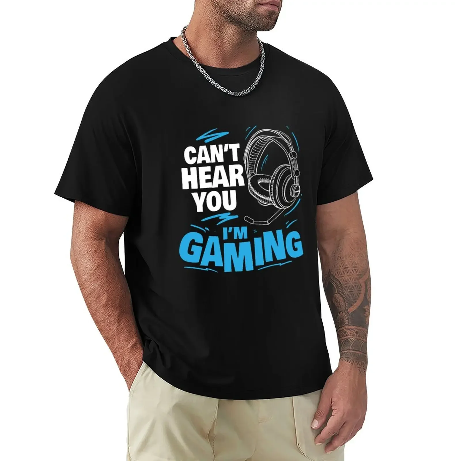 

I can't Hear You I'm Gaming Busy Funny Video Gamer T-Shirt summer tops boys animal print plus sizes sports fans Men's t shirts