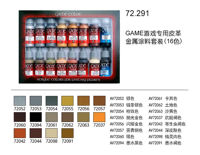 Vallejo Game Color Set - 72.291 Leather & Metal - EcoPrint-3D