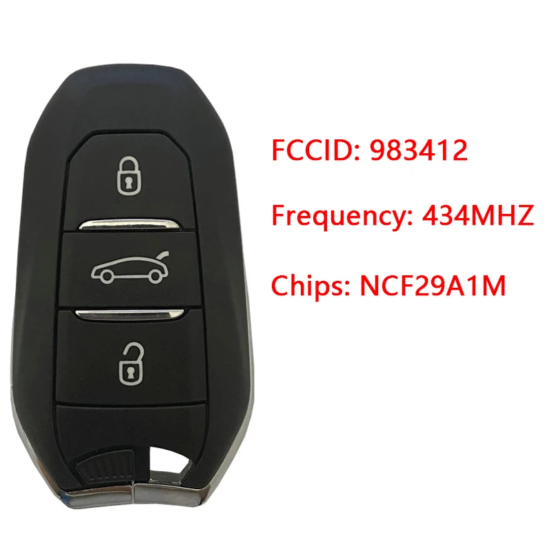 CN016041 Original Smart Key for Citroen DS 7 Remote Control 434 MHz ...