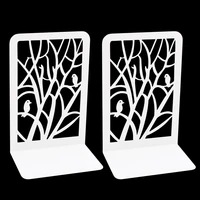 Black Bird on a Branch Desktop Bookends Office Desktop Organizer Book Home Bookend Iron Book Ends Holder Stand Shelf Book rack 1