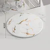 European Ceramic Storage Tray Marble Texture Wedding Center Cake Organizer Afternoon Tea Desktop Dessert Trays Home Decoration 6