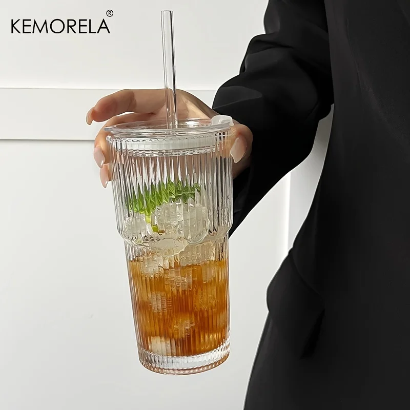 600ml Stripe Glass Cup 3