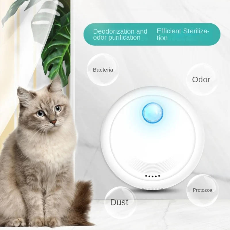 4000mAh Smart Cat Odor Purifier For Cats Litter Box Deodorizer Dog Toilet Rechargeable Air