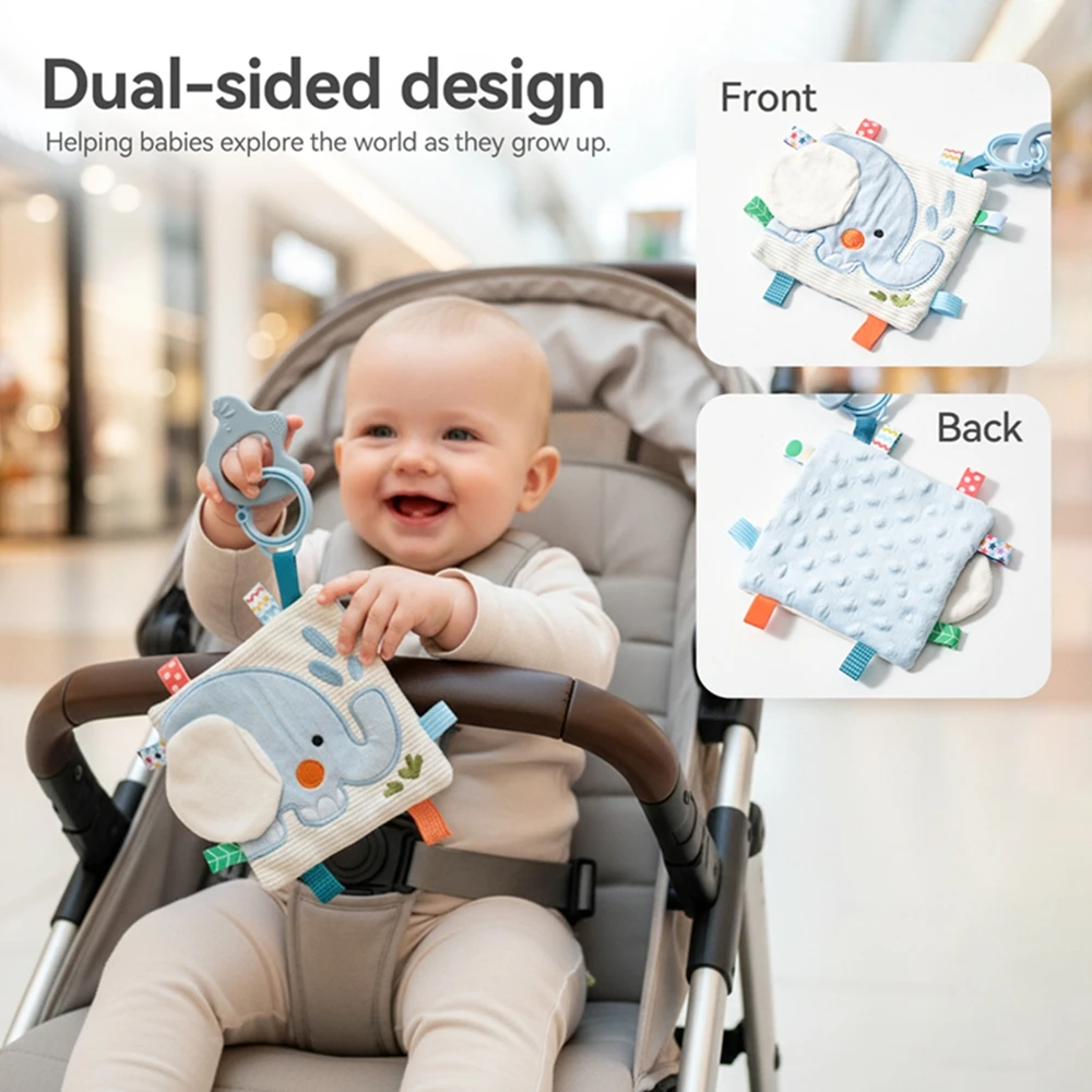 3D-Touch-Feeling Hochkontrast-Stoffbuch Weiche Babybücher Sensorisches Frühlernspielzeug für Kinderwagen Spielzeug für Säuglinge und Kleinkinder 0-12 Monate – Detail 34