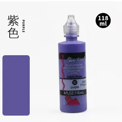 Vibrant 3D Acrylic Paint for DIY Hand - Painted Textile Creations - 118ml (Purple)