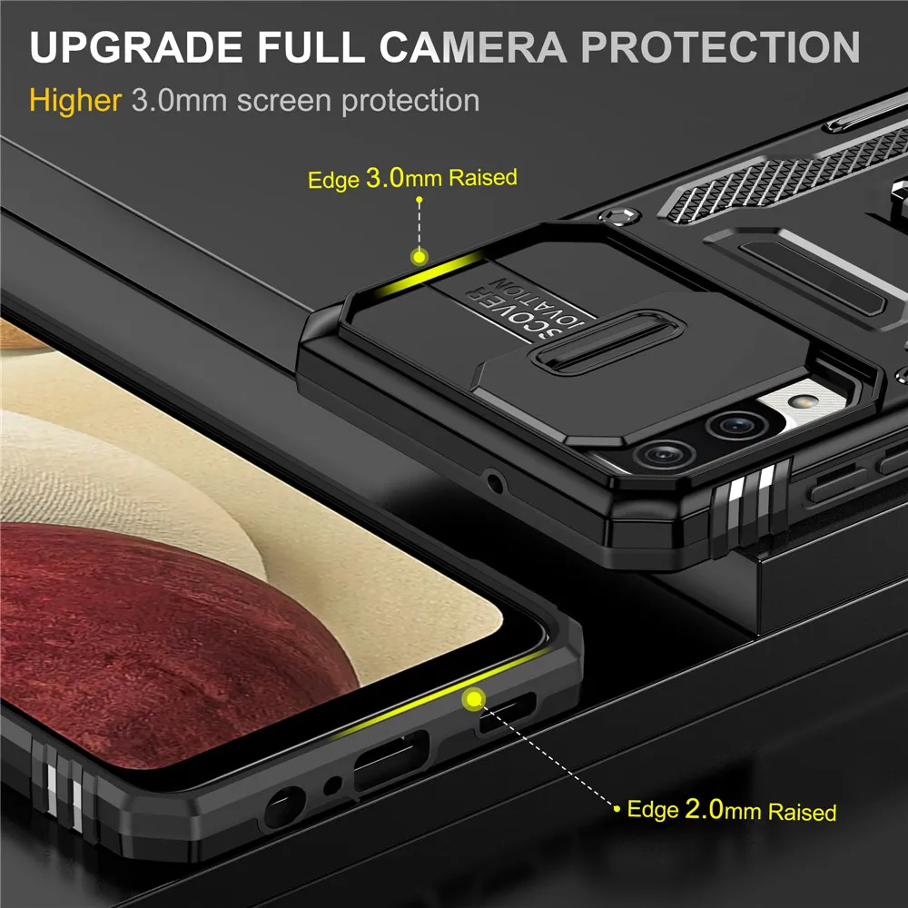 5G Armor Slide Lens Protective Case for Samsung Galaxy - Durable Back Cover