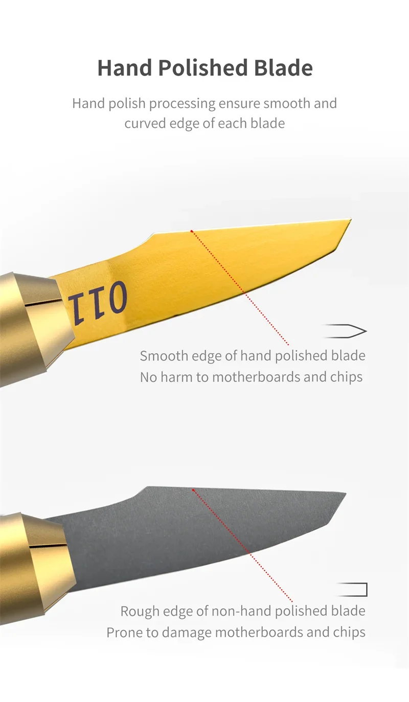 QIANLI CPU IC Glue Removal Knife Handle for Mobile Phone Repair Motherboard NAND CPU Cleaning Prying Tool 007 008 009 011 012