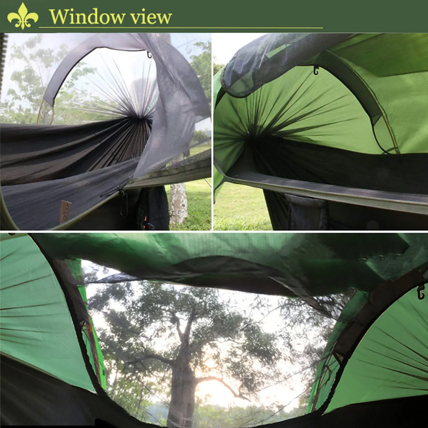 Multi-functional insect net waterproof windproof ultralight parachute hammock aerial tent Portable Outdoor Camping 270x140cm 5