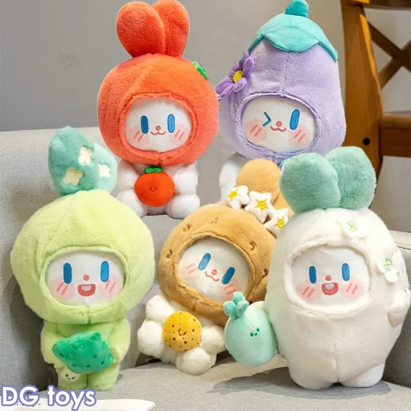 Adorable Soft Vegetable Elves Plushie Stuffed Cartoon Eggplant Tomato Potato Broccoli Radish Anime Figure Doll Baby Appease Elf