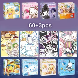 63Pcs Sanrio Hello Kitty Kuromi Cinnamoroll Pochacco Stickers for Kids Girls DIY Laptop Phone Diary Cute Cartoon Sanrio Sticker