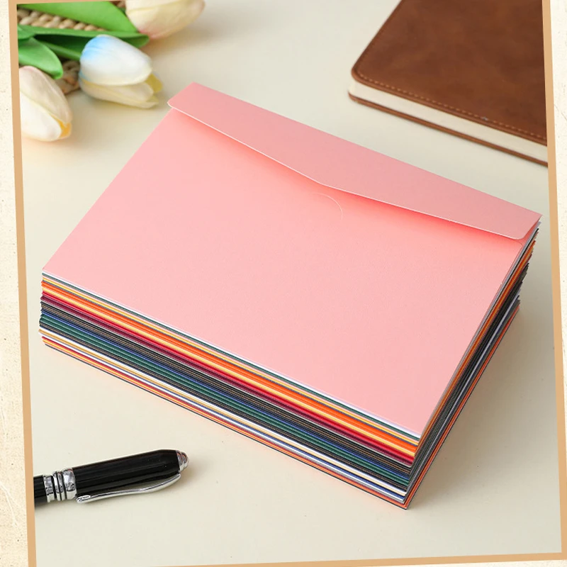 50pcs 135x185cm 결혼식 엽서용 흰색 봉투 Giftbox 250g 종이 초대장 메시지 소규모 비즈니스 편지 보관 가방