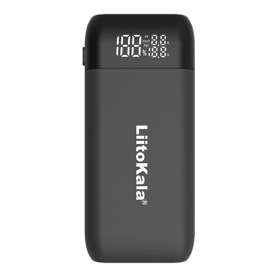 LiitoKala Lii-MP2 18650 21700 배터리 충전기 및 태블릿 보조배터리, QC3.0 입출력 디지털 디스플레이, 5V 2A 플러그, EU 미국 영국