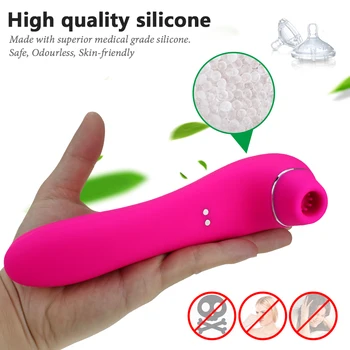 Clitoral Sucking Vibrator 2 in 1 Sex Toy Clitoris G spot Stimulator Dildo Vibrator 10 Vibrating Modes Sex Toys for Women Couples 3