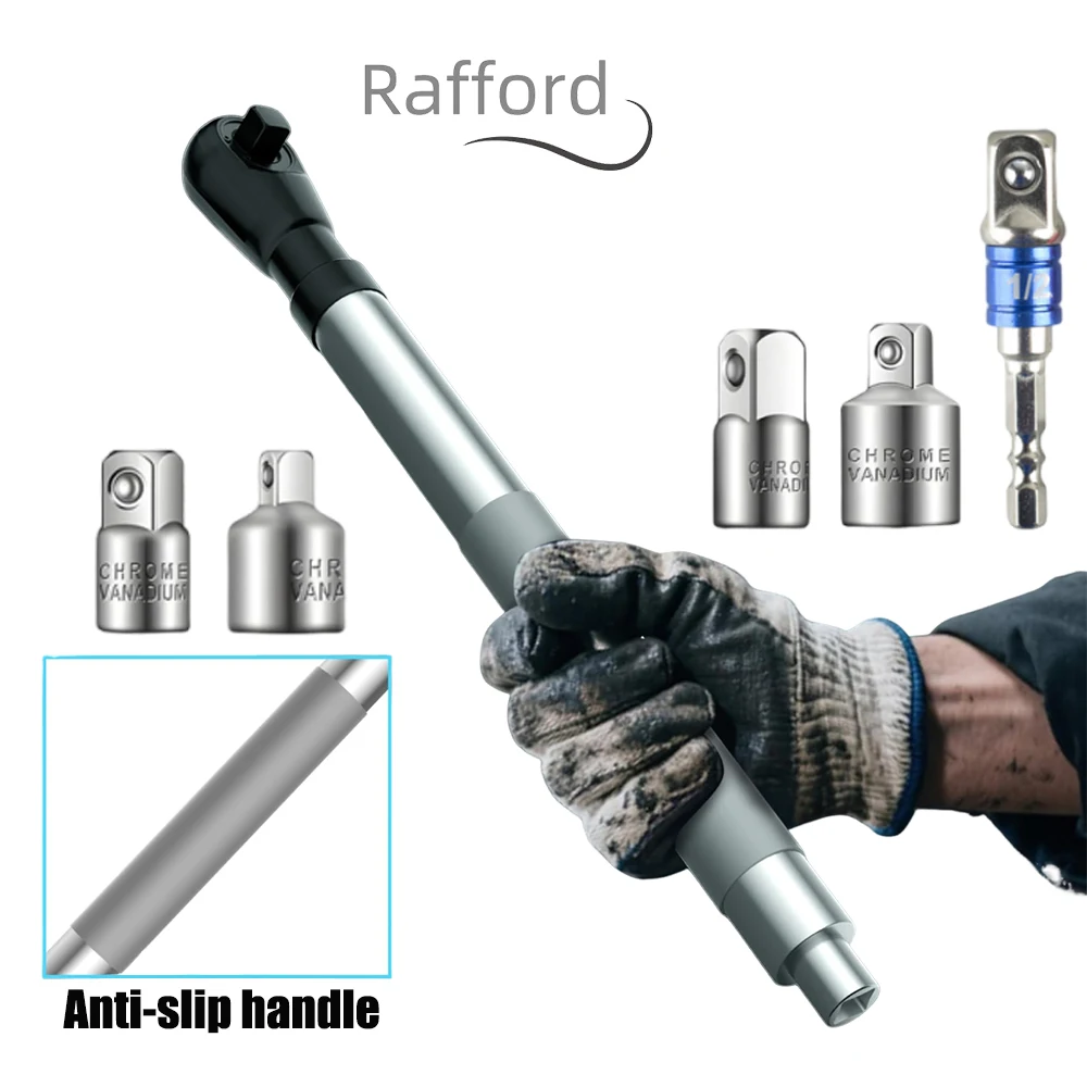 OffsetImpactExtensionWrenchRatchetWrenchChainDriveWrenchExtenderwith1/2"SocketBitAdapterforAutoRepair-AliExpress