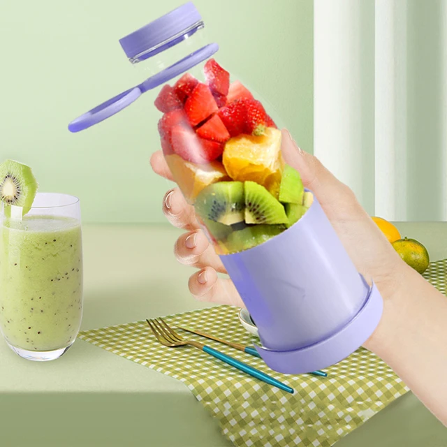 Portable Mini Rechargeable Smoothie Maker & Fruit Juicer Bottle - 350ml 