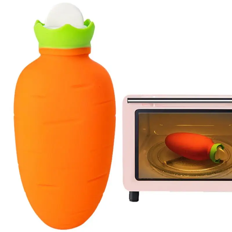 

Silicone Hot Water Bottle Microwave Heating Winter Hot Water Pouch Durable Leakproof Cartoon Water Filling Warm Water Pack For