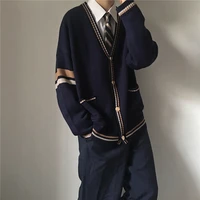 Women Men College JK Sweater Cardigan Khaki Suwon Autumn Winter Knitted Woolen Long-sleeve Loose Sweaters Jacket Warm Clothing 2