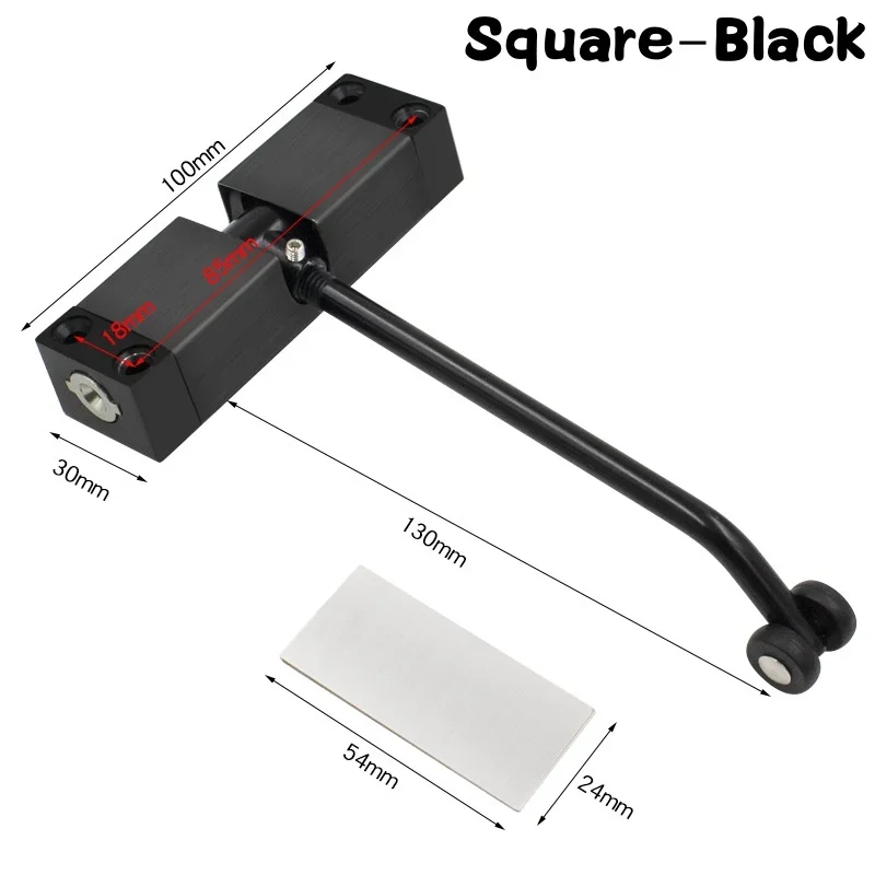 Tamamen Beyaz/Siyah Otomatik Kapı Kapatıcı Güvenlikli Çift Yaylı Kapı Kapatıcı Sessiz Ayarlanabilir Menteşeli Kapıları Kendiliğinden Kapanan Kapıya Dönüştürür