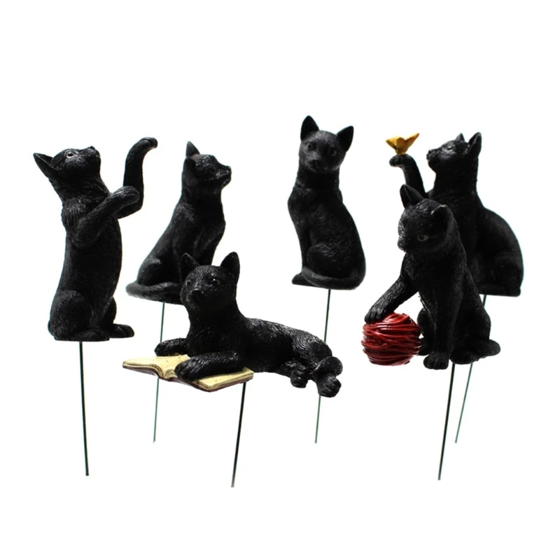 

Garden Stakes Display Ornament Desktop Figurines Decor Sculpture for Courtyard