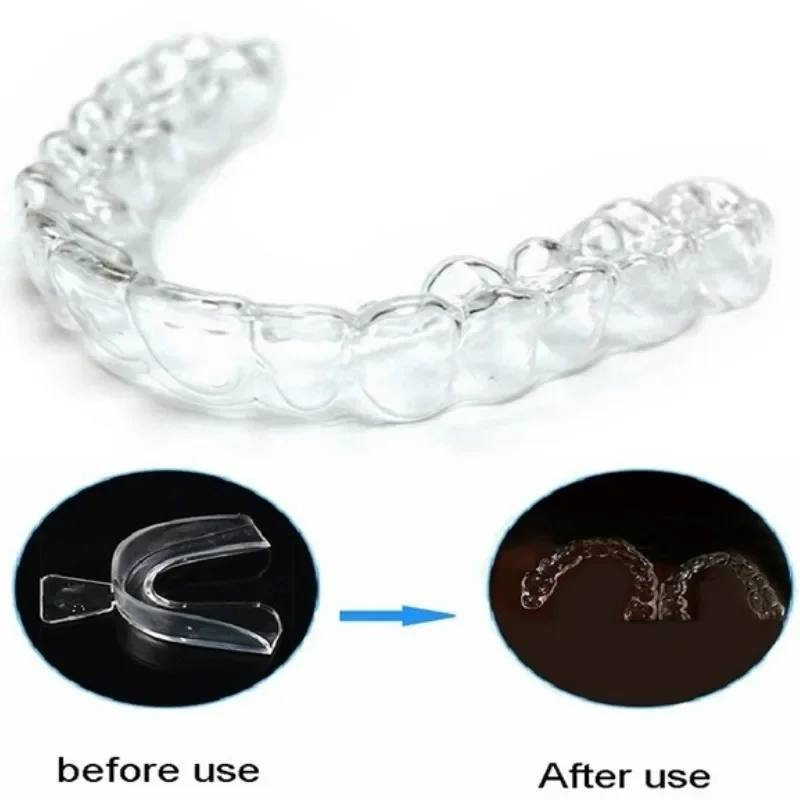 Anti Snoring Mouth Guard Anti Snoring Mouthpiece Silicone Mouth Guard Night Anti Snoring Bruxism Whitening Teeth Mouth Tray Sports Boxing Tooth Protector Sports Brace 2/4pcs