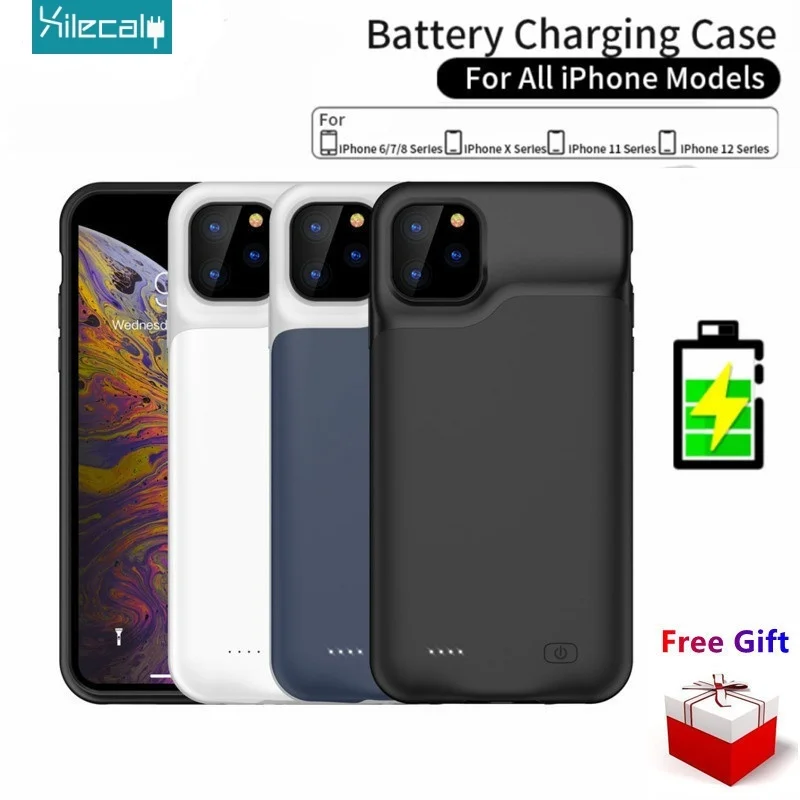 Power Bank Xilecaly Battery Case For iPhone 16 Pro Max 15 13 14 Pro 12 Mini Power Bank Charging Charger Cover for iPhone XS Max XR 7 8 SE23 power bank