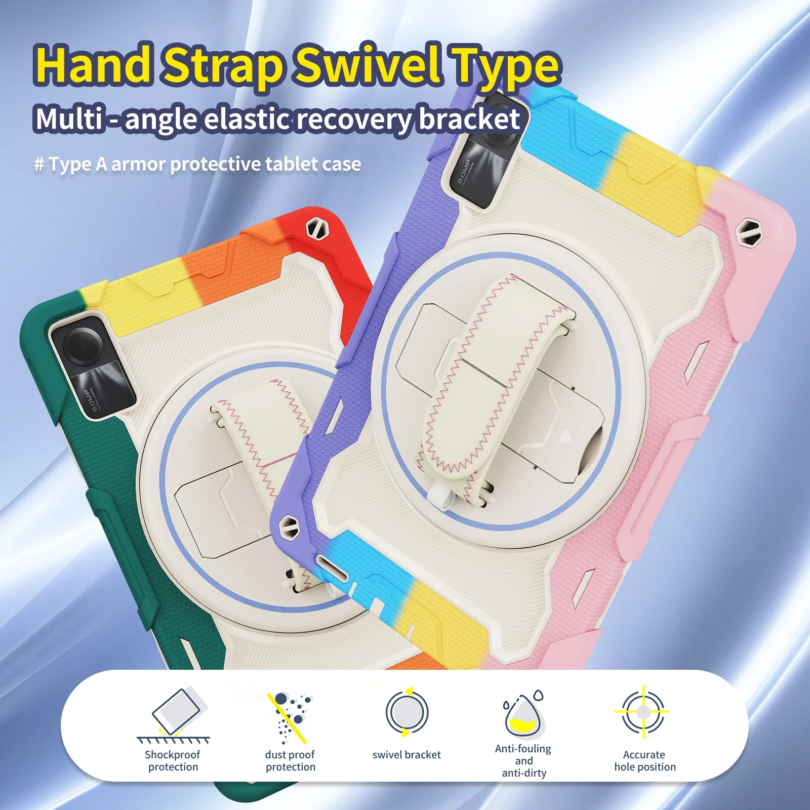 Ultra-Durable 360° Rotating Armor Stand Tablet Case