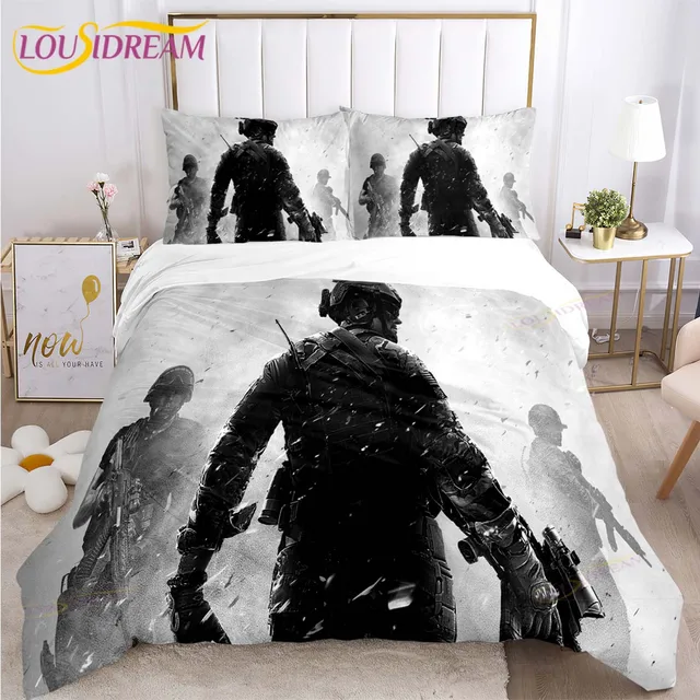 COD Game-Parure de lit Call of Duty Gamer pour enfants, ensemble de  literie, housse de lit, housse de couette, taie d'oreiller, taille King et  Queen - AliExpress