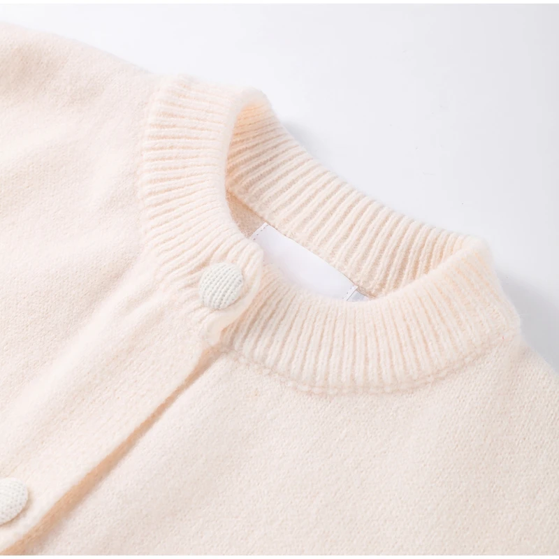 Casual Gestrickte Oansatz Strickjacke Frauen Vielseitig Solide Einreiher Taschen Pullover Weibliche 2025, Herbst Chic Straße Strickwaren – Detail 8