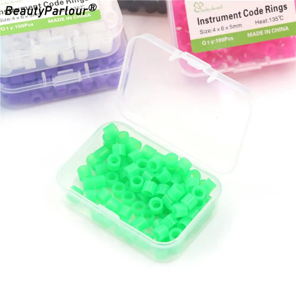 100PCS/box Multi-Color Silicone Dental Instrument Color Code Rings Autoclavable Disinfection Orthodontic Circle Universal dental color code rings