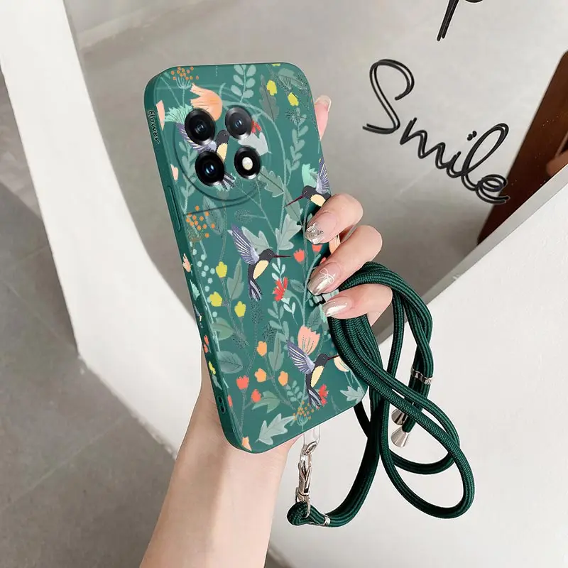 Bright Branch Silicone Phone Case - Elegant Protective Cover