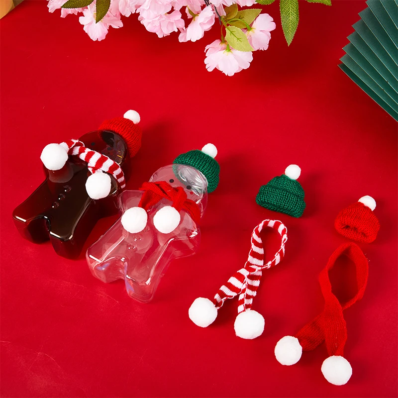 Creative Gingerbread Man Cute Bear Shape Plastic Drink Cup Christmas Decorations Christma Gift Kids Toys