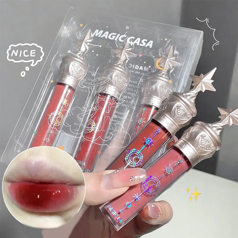 Cute Little Star Stick Lip Gloss Liquid Lip Stain Glossier Trasparente Lip Dye Long Lasting Gloss Labial Coreano Beauty Cosmetic