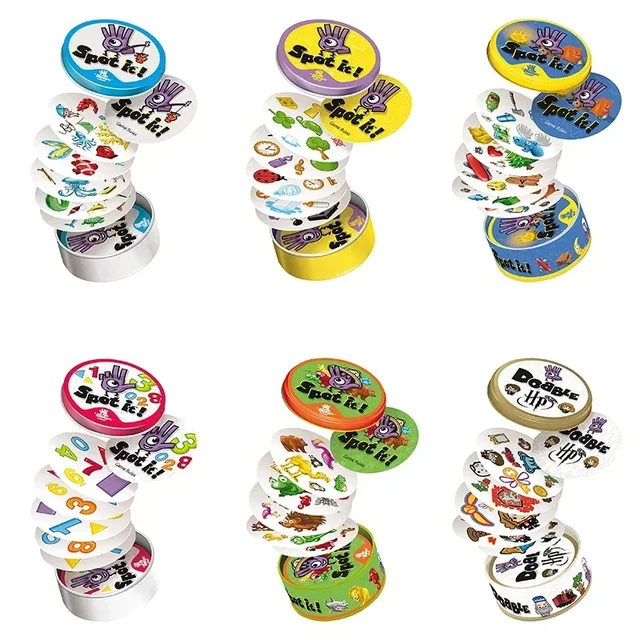 27 Styles 30/55pcs Dobble Card Game Spot It Box Doble card game party games Hip Kids Board Game juegos de fiesta 2