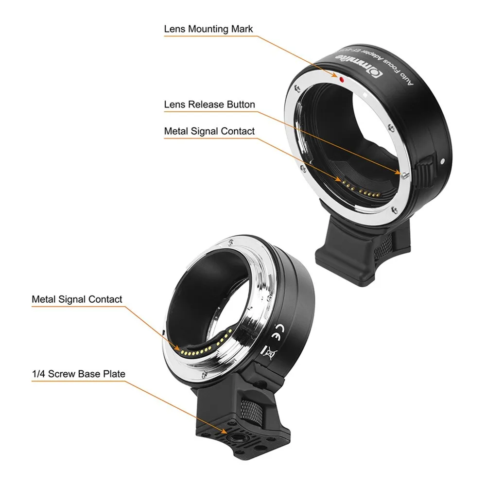 Commlite AF Lens Mount Adapter from EF/EF-S Lens to EOS R RF-Mount Full-frame